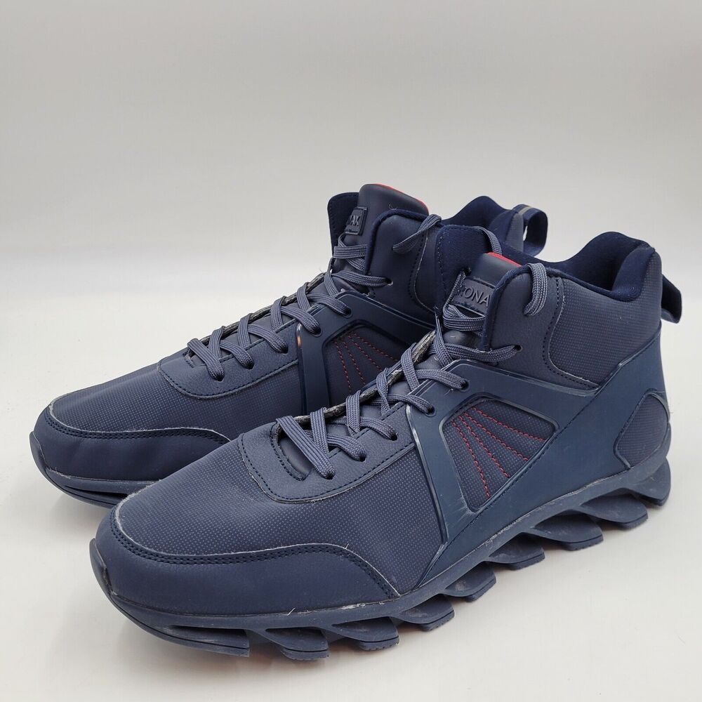 Bronax Mens Blue Athletic Lace up Shoes Sneakers Size EUR 48 Comfort Breathable